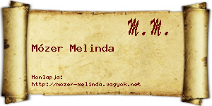 Mózer Melinda névjegykártya